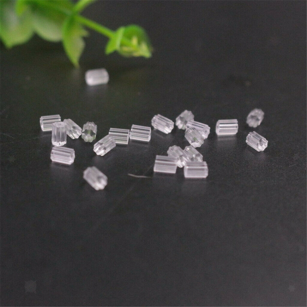 1000pcs Clear Rubber Earring Safety Backs Earring Hook Stopper Crafts 3x3mm