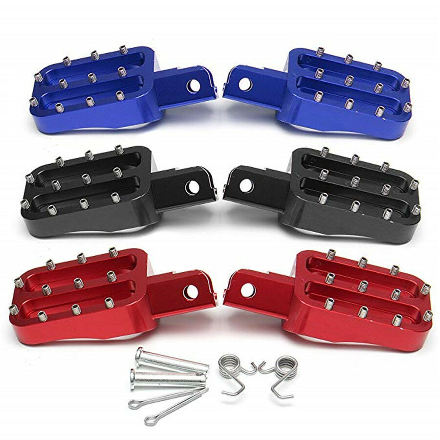 2x Wear-resistance Red Motorcycle Foot Pegs Footrests More Controllable&Comfort
