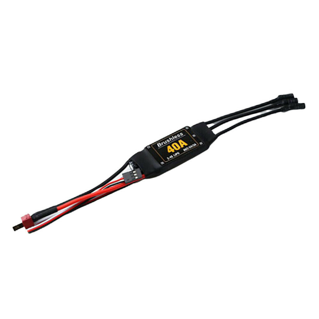 40A ESC Brushless  â€‹â€‹Controller with T Connector And 3.5mm Banana