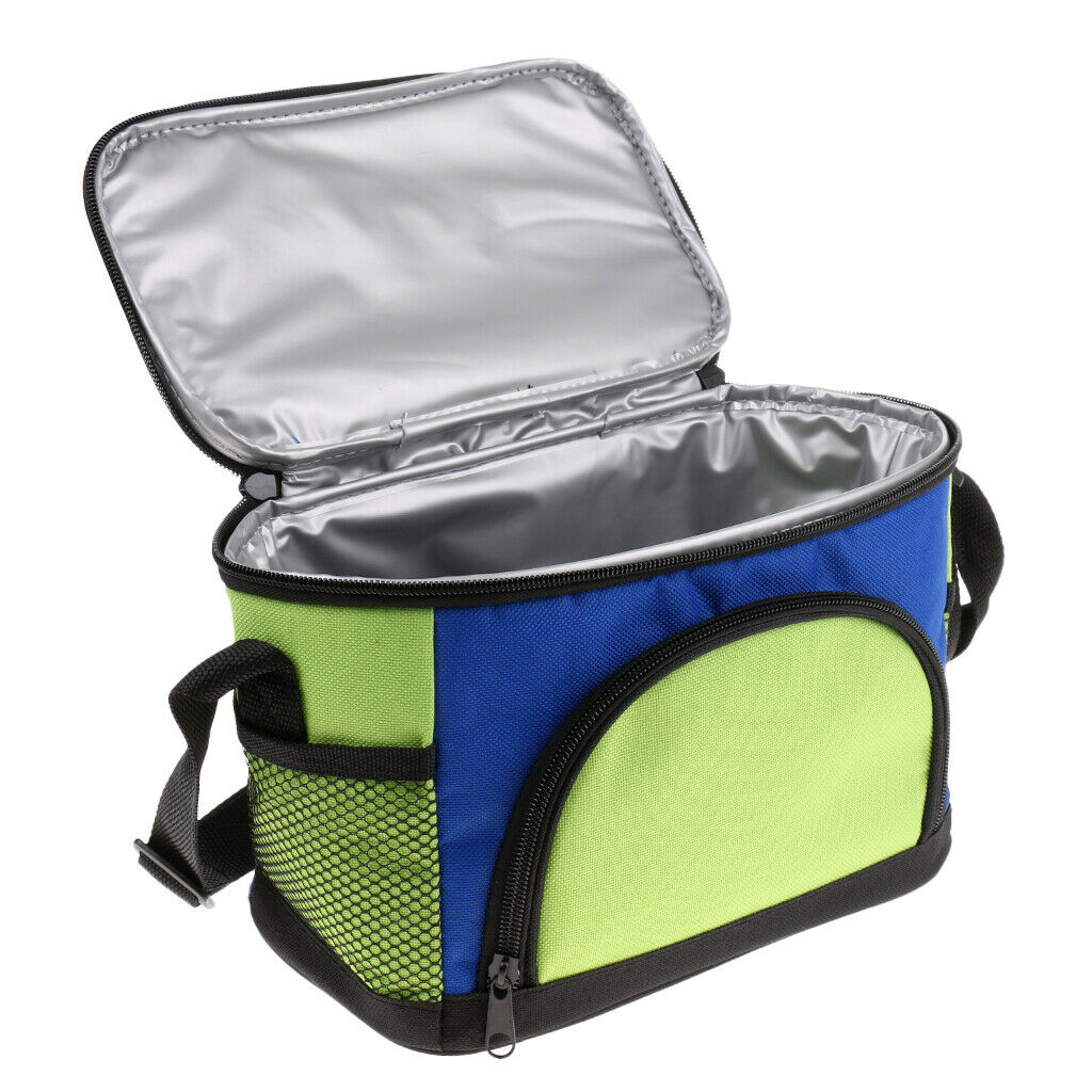 Insulated Lunch Box Cooler Bag Tote with Shoulder Strap Picnic green