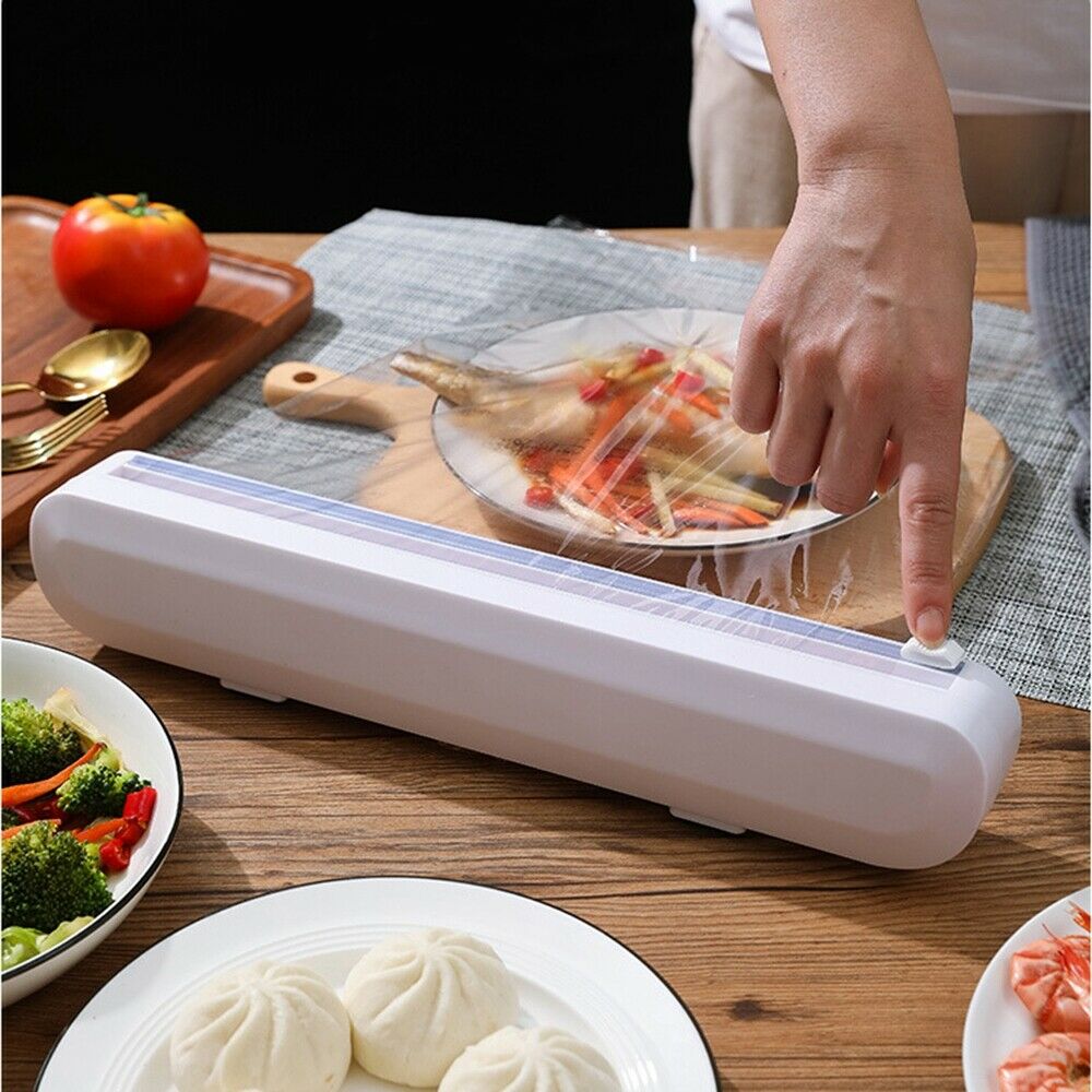 Household Cling Film Cutter Suction Cup Wall Hanging Kitchen USplies Artifact