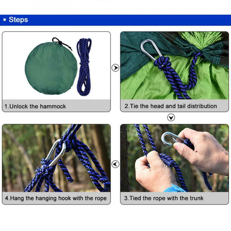 Outdoor Camping Nylon Mosquito Net Hammock Tent Double Hanging Bed Swing Chair