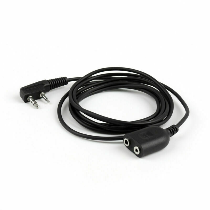 1Pcs 2Pin Extension Cable For Radio Earpiece Speaker Mic Kenwood Baofeng 2m A6