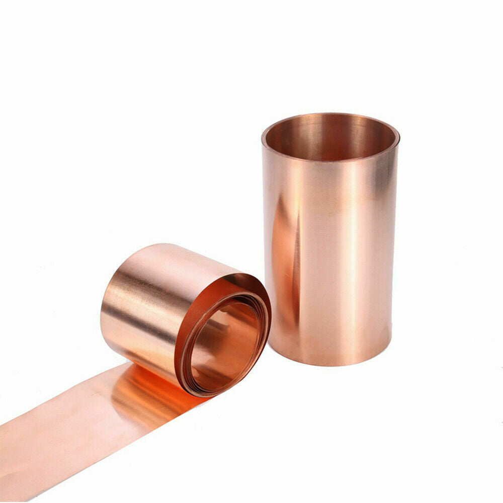 2pc 99.9% Pure Copper Cu Sheet Thin Metal Foil Roll 0.1mm*100mm*100mm new