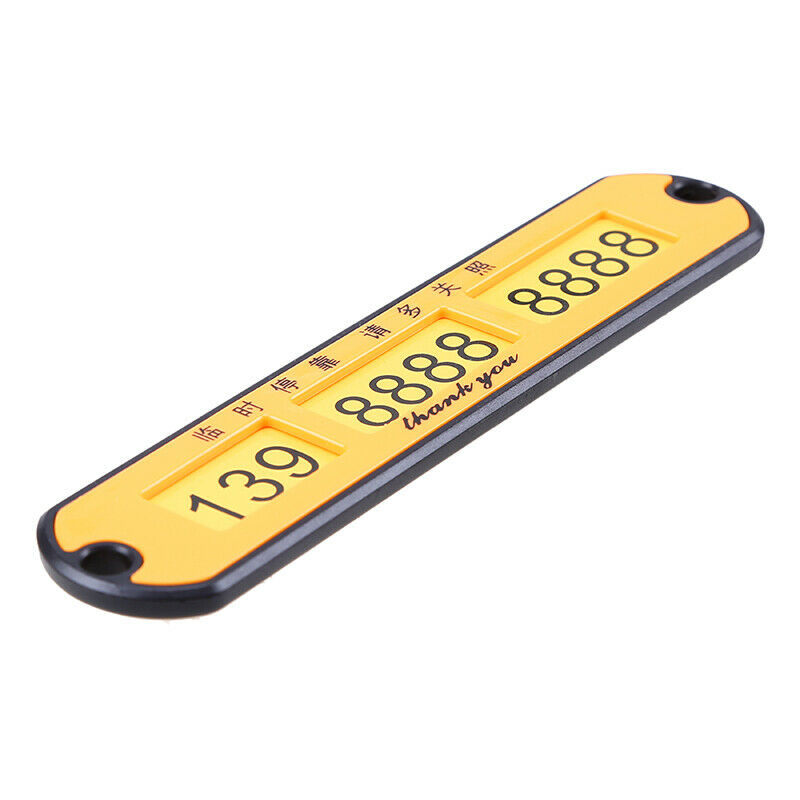 Car Temporary Parking Card Phone Number Notification Plate Suction Tool Orange
