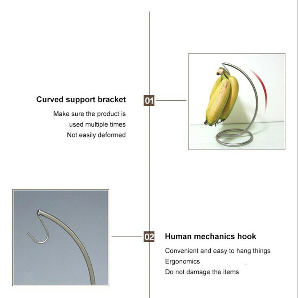 Banana Holder-Banana Hanger Under Cabinet Hook for Bananas Kitchen Items