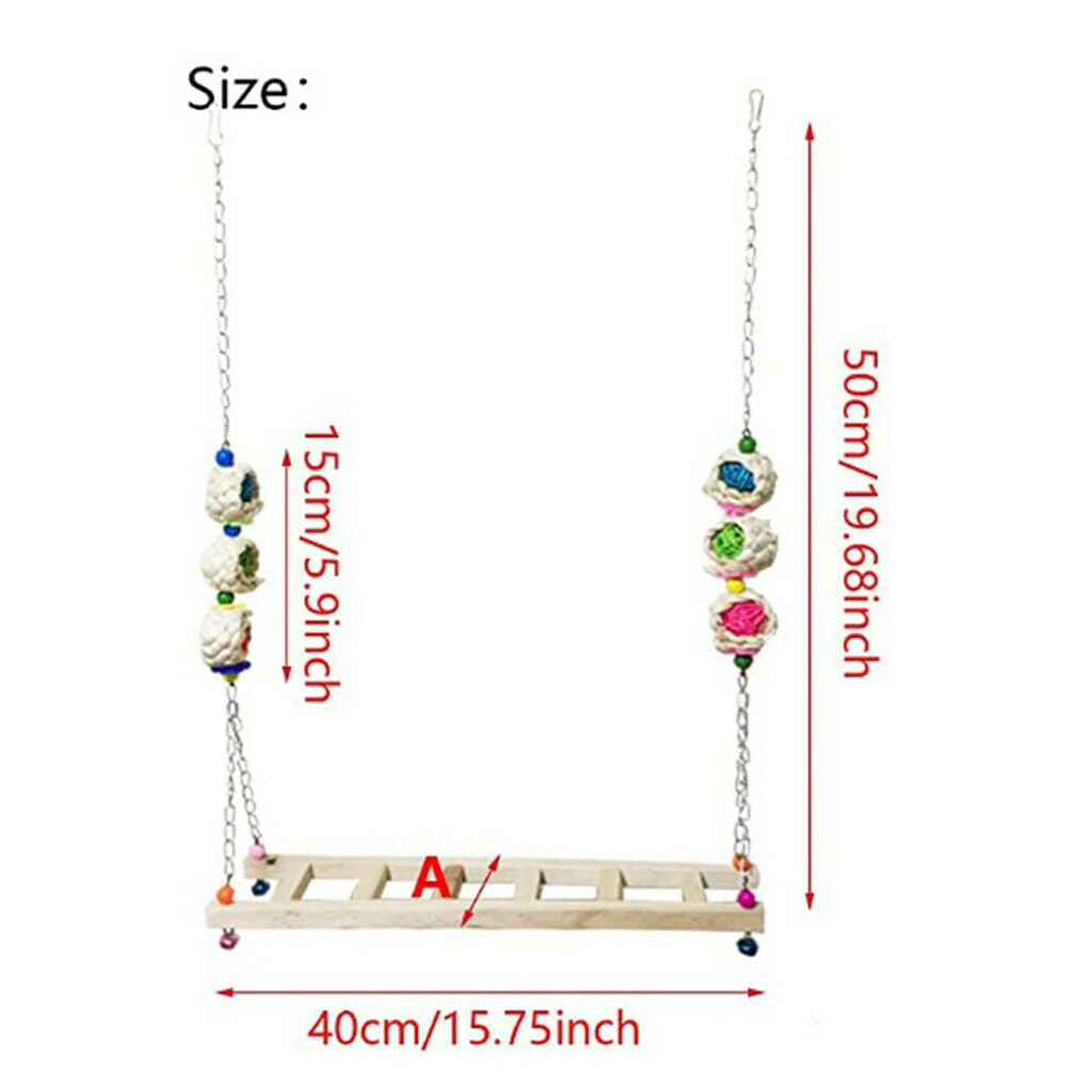 Chicken Ladder Wooden Perch Chicken Hens Large Birds Canary Ladder-B