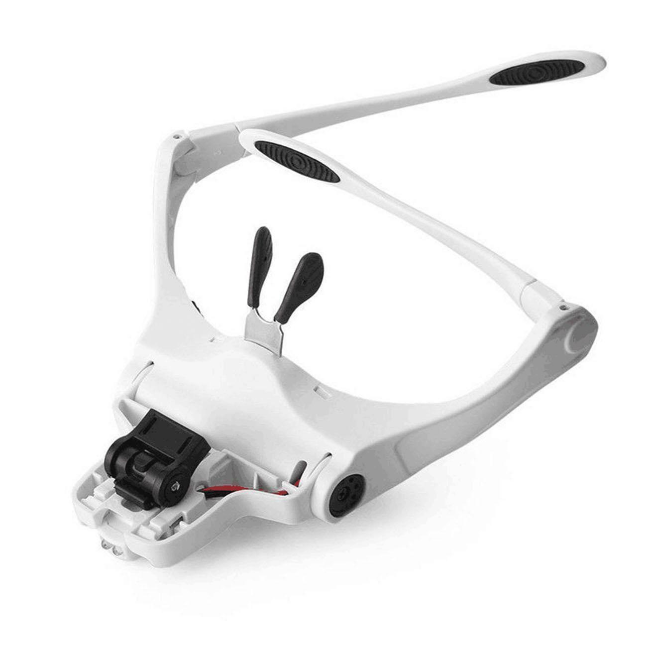 Headband Headset LED Head Lamp Light Jeweler Magnifier Magnifying Glass Loupe