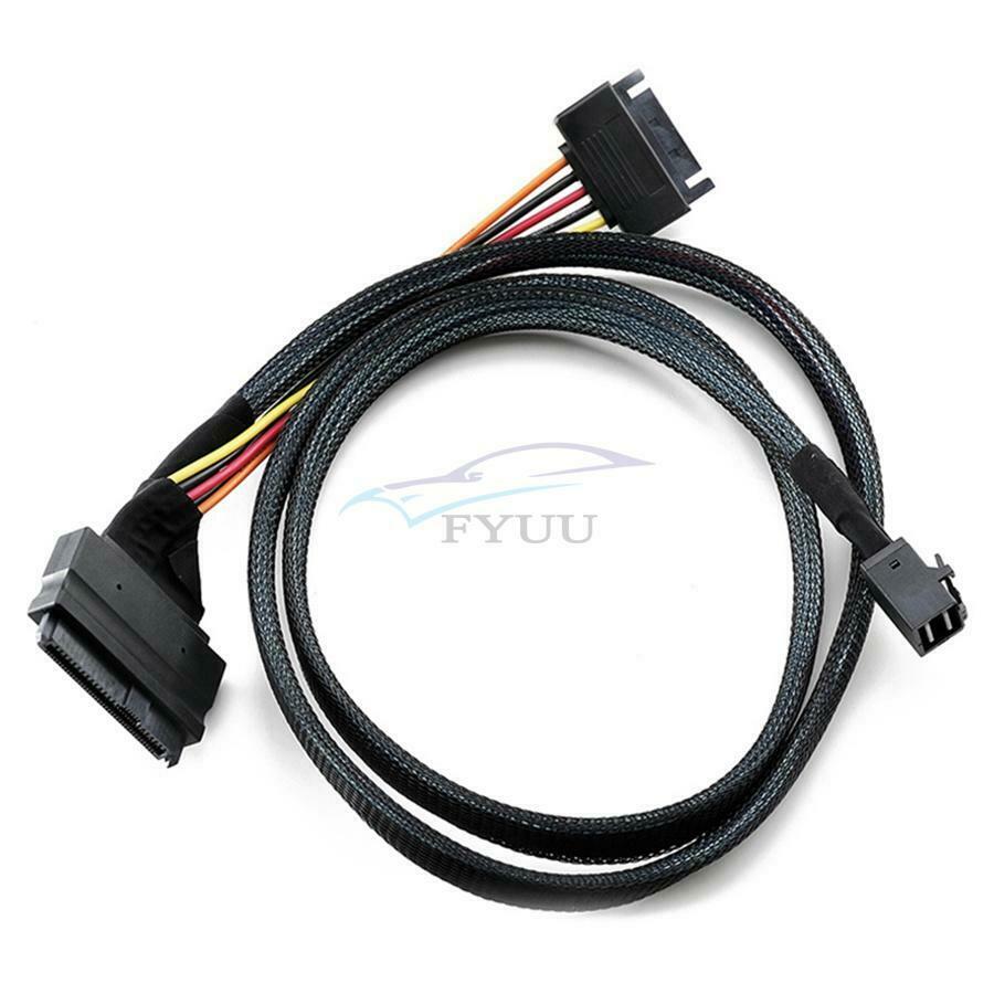 1× Mini SAS SFF-8643 To U.2 SFF-8639 Power Cable For PCIe Slot With U.2 NVMe SSD