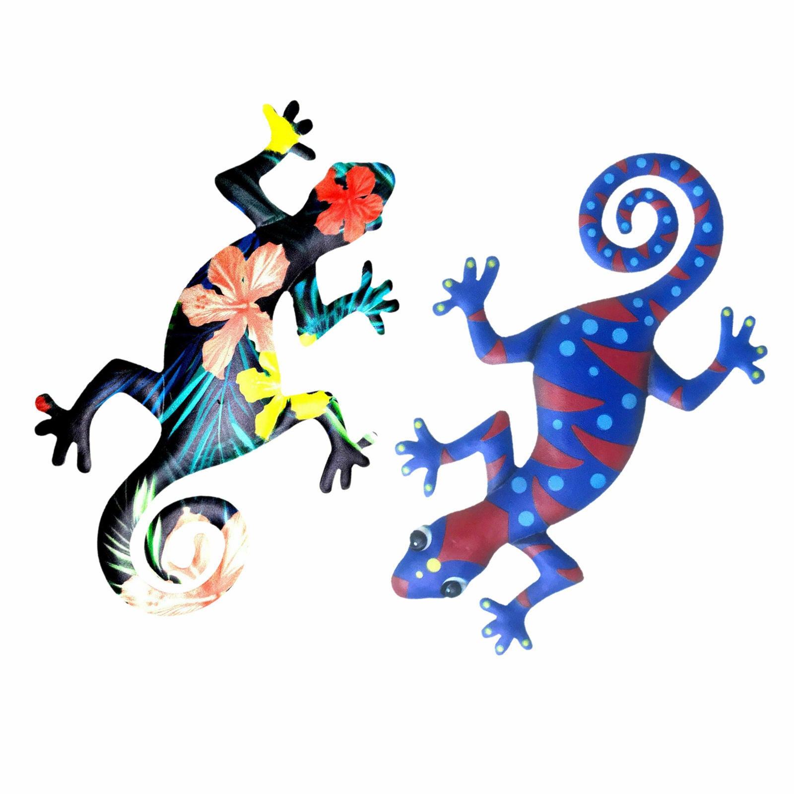 2pcs Handmade Gecko Wall Decoration Lizard Hang for Home Living Room Garden