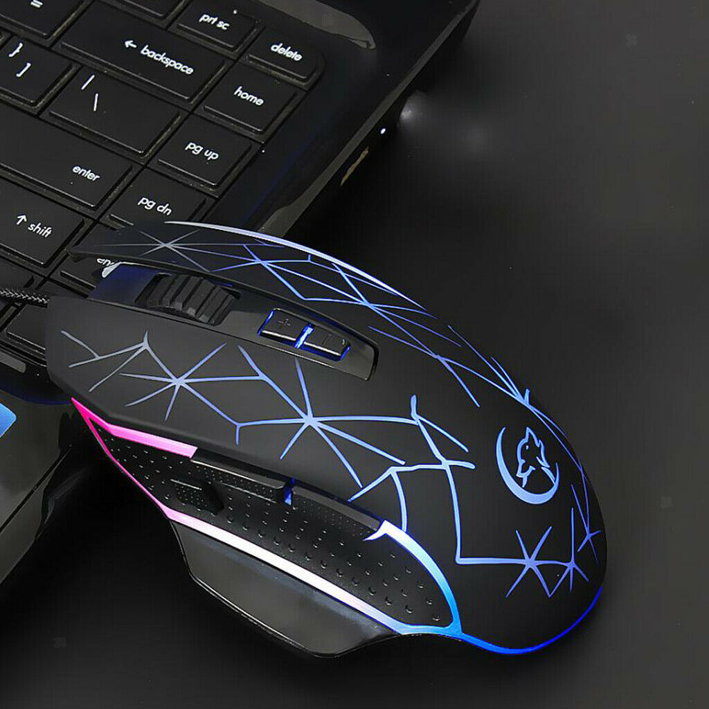 Optical Mouse Wired Colorful Lights G816 USB 9 Buttons DPI 1200-1600-2400-3200