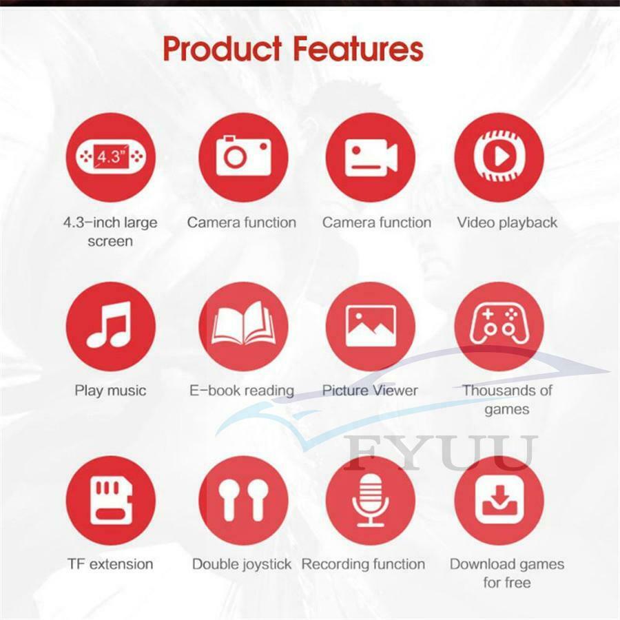 Portable Game Consoles 8GB Retro Handheld 10000 Games Video Console rechargeable