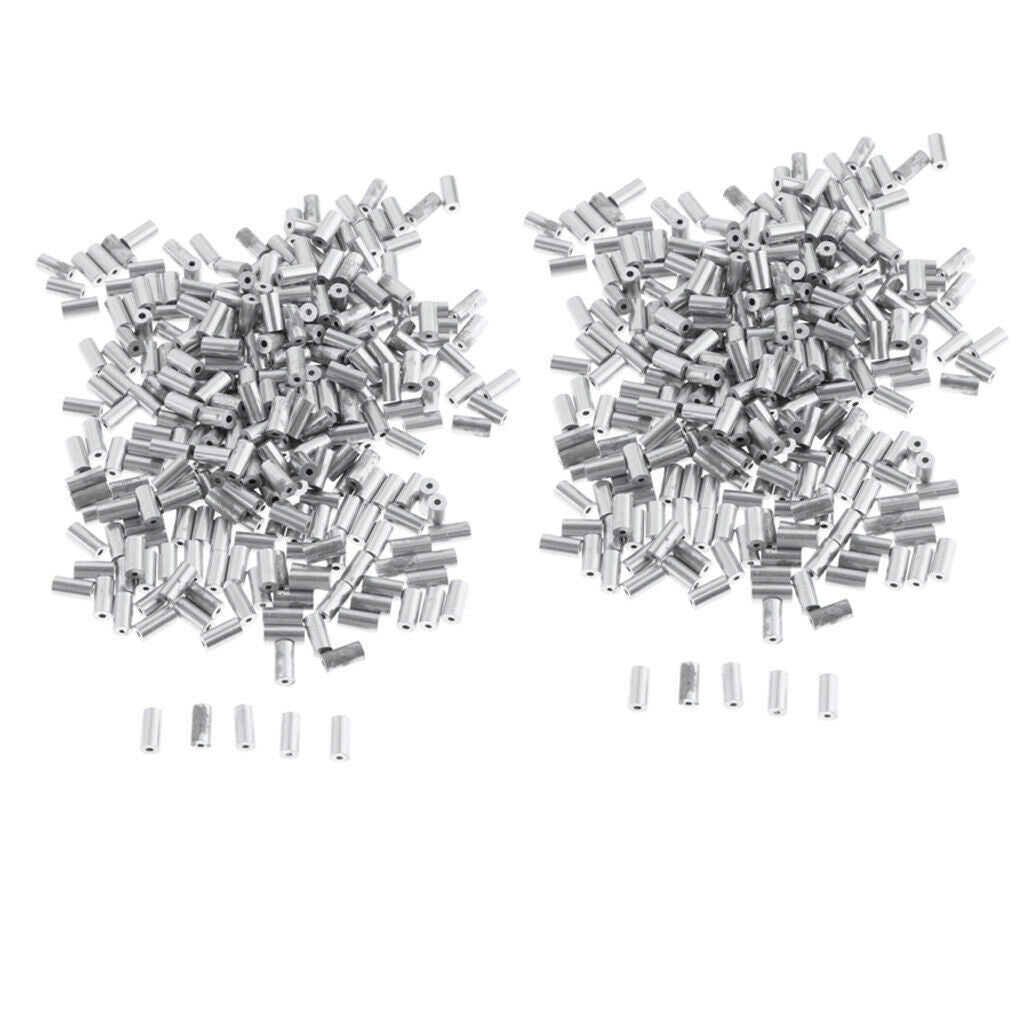 200 Pieces Aluminum Crimp Sleeves Single Barrel Aluminum Tube Connector