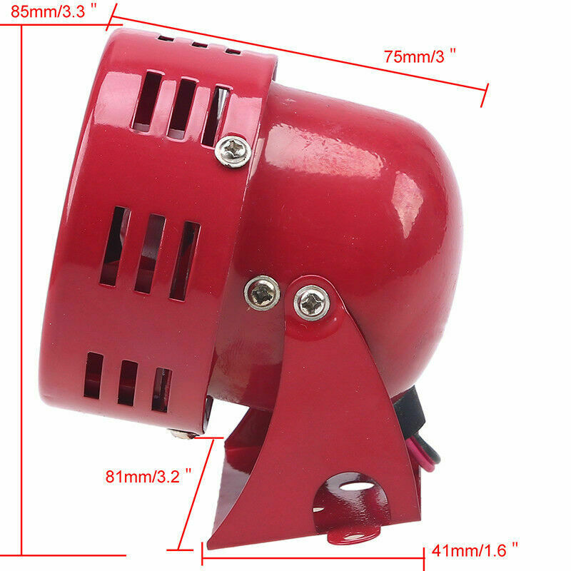 Car Truck Motorcycle Driven Red Air Raid Siren Horn Alarm Loud Speaker Durable