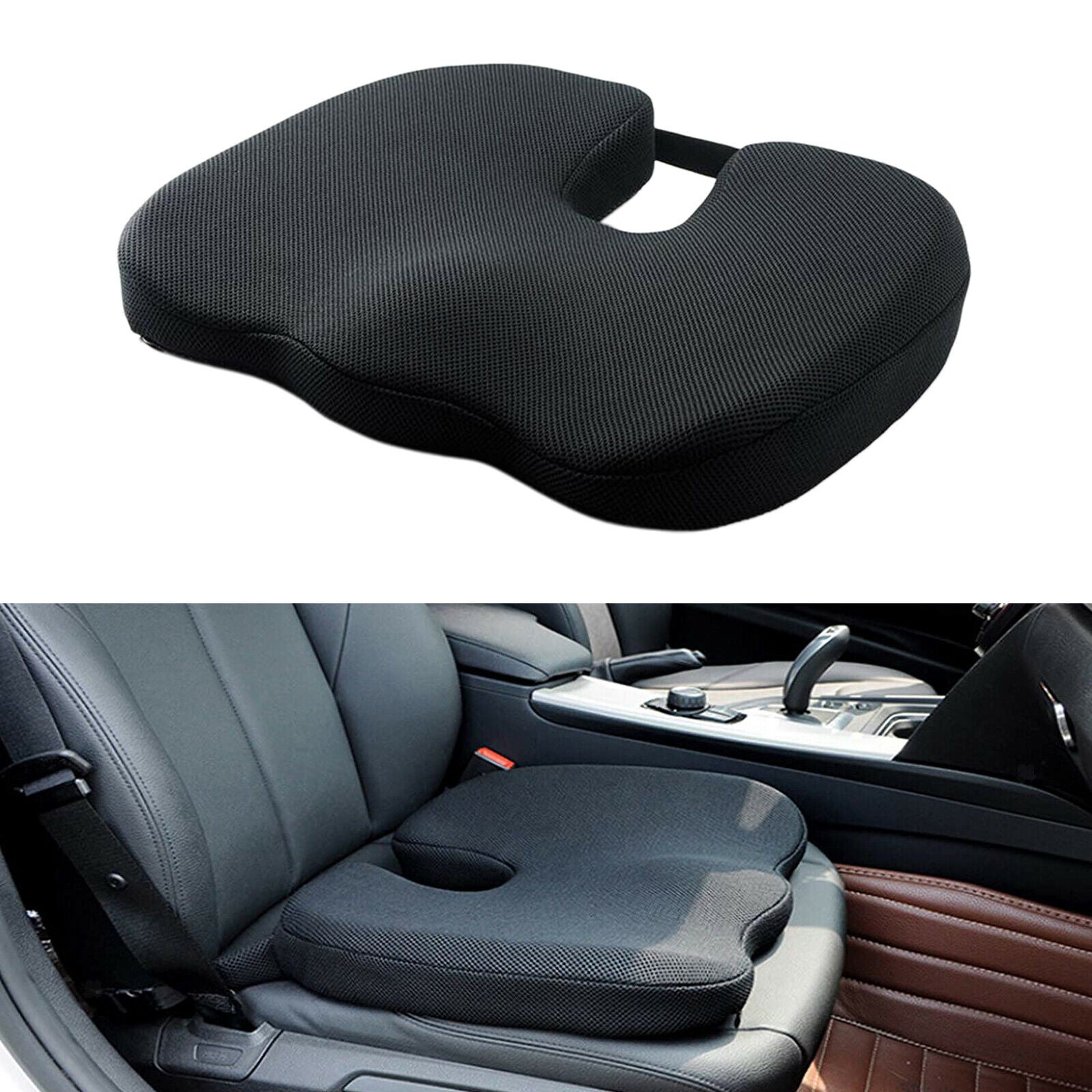 Breathable Office Chair Seat Cushion Car Coccyx Relax Support Pillow Zipper