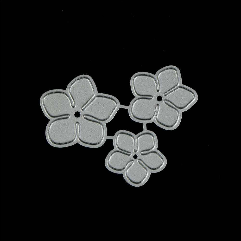 3Pcs Small Flower Design Metal Cutting Die For DIY Scrapbooking Album Pap.l8