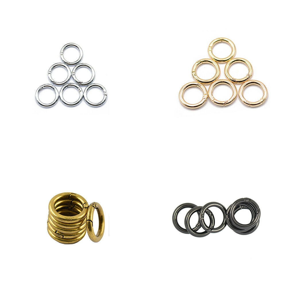 24pcs 25mm O Round Carabiner Snap Hook Clip Keychain Buckle