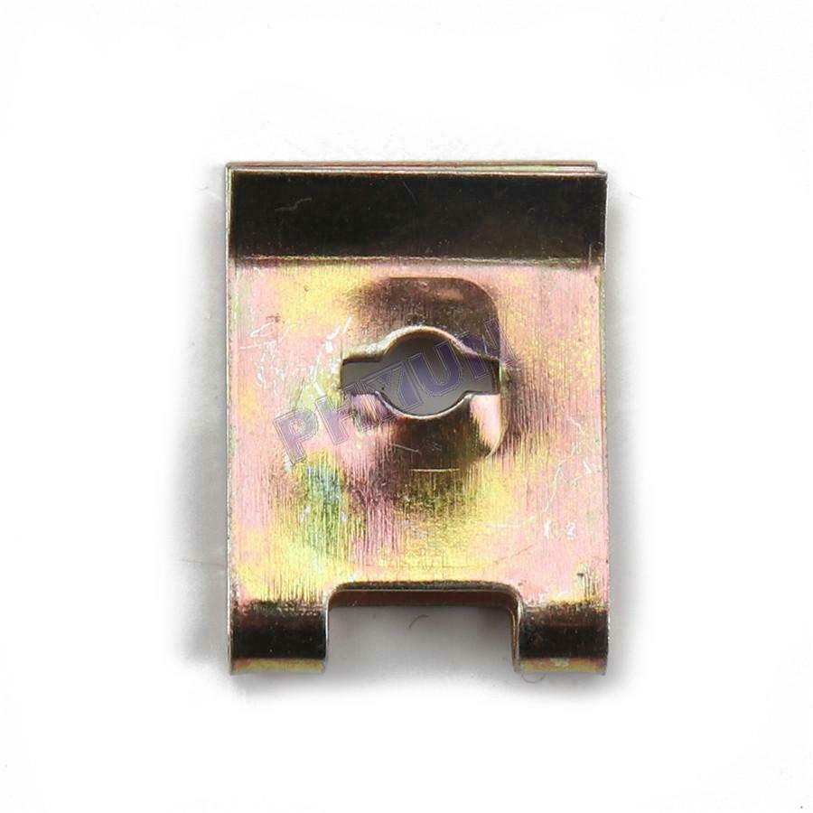100Pcs No.6 U Clips Speed Fasteners Screw Nut Clip Auto Captive Repair Screws
