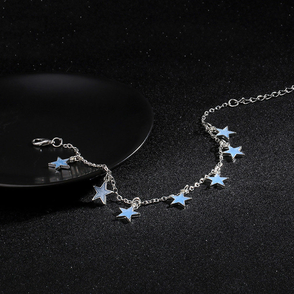 1xWomen Fairy Luminous Glow In The Dark Anklet Foot Chain Jewelry Ankle Bracelet