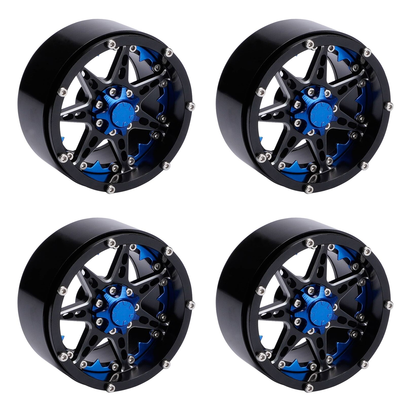 4PCS Aluminum 2.2â€ Beadlock Wheel Rim Hubs for 1/10 RC Crawler Axial SCX10 TRX4