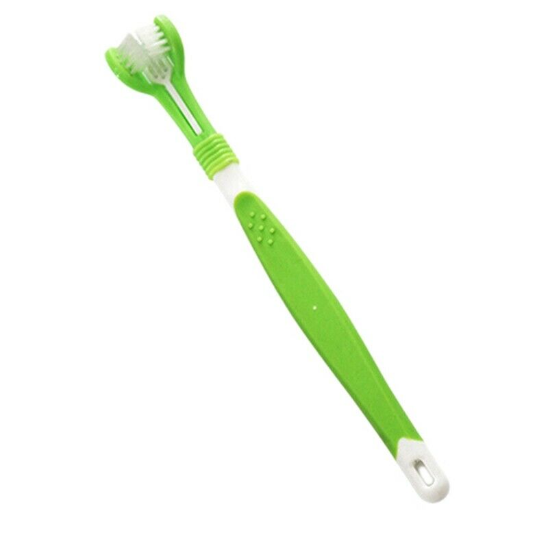 1X(Dog Toothbrush Puppy Teeth Brush Three Head Tartar Oral Care Tool B6Z1)1)