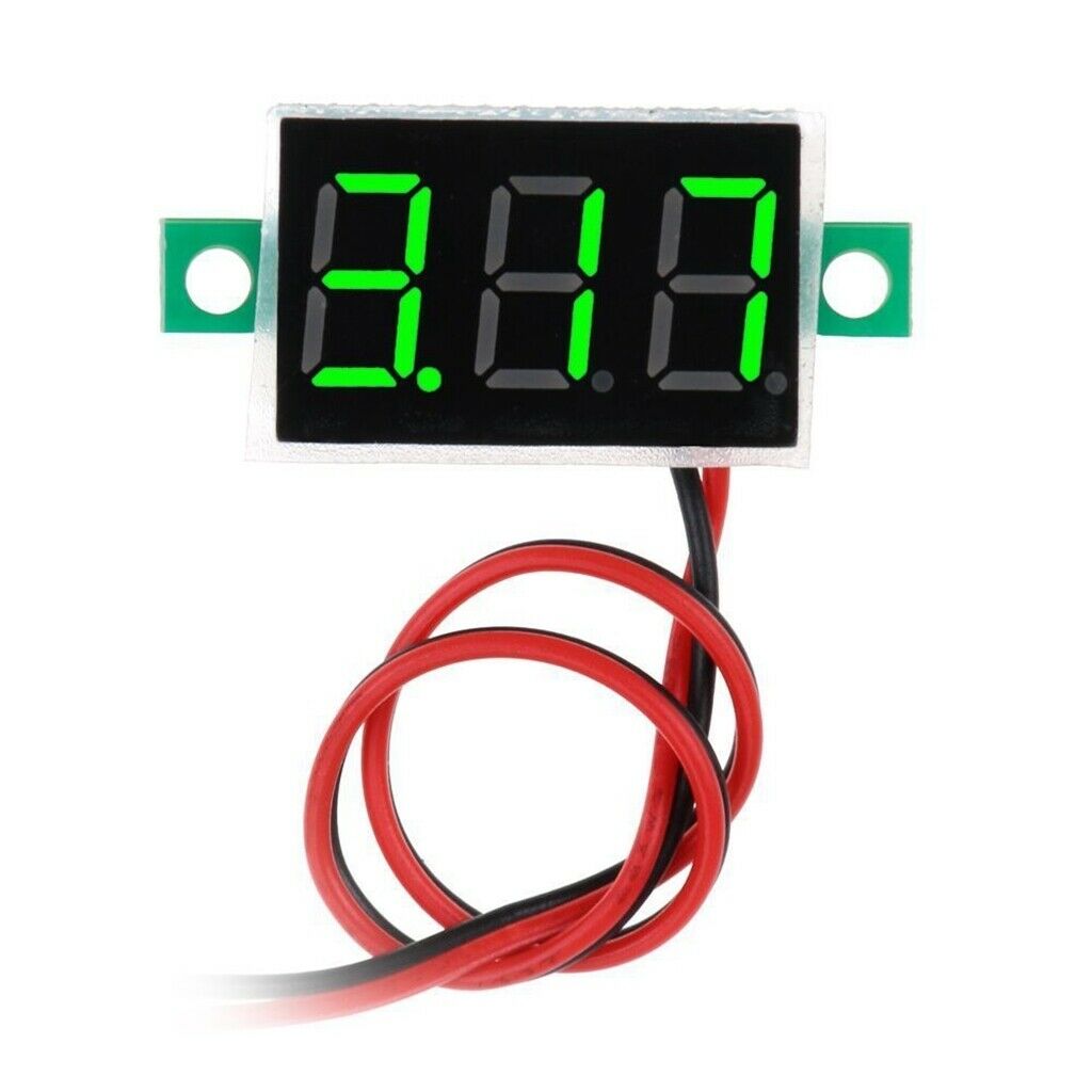 2 Wire 0.36'' DC 2.7V~32V Digital Voltmeter Gauge Tester Green LED Display Panel