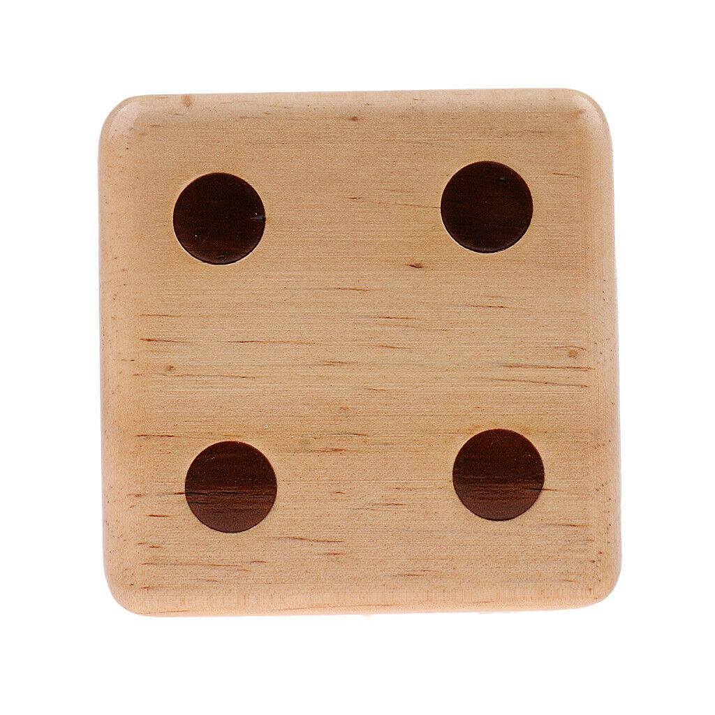 2 Pieces Six (6) Crafted 3.5-inch Big Wooden Yard Dice