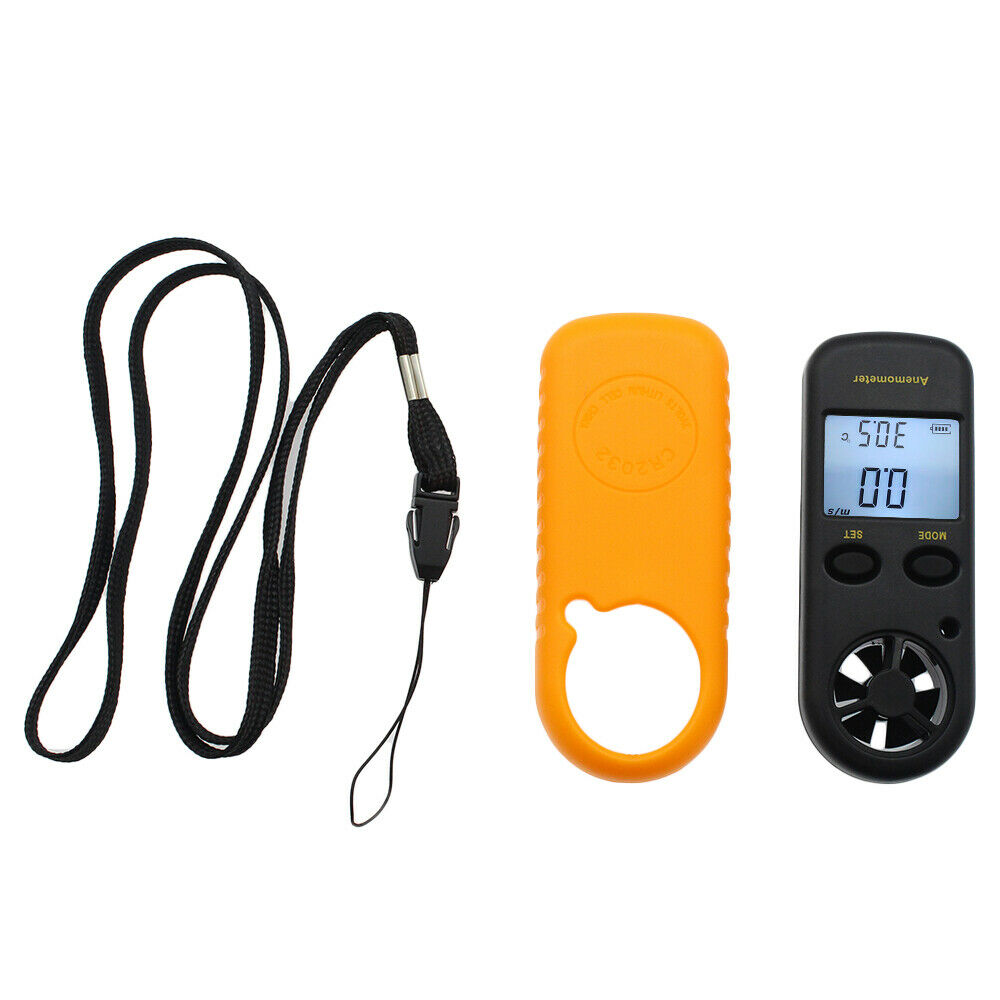 Handheld Mini Digital Anemometer, Wind Speed and Temperature Anemometer