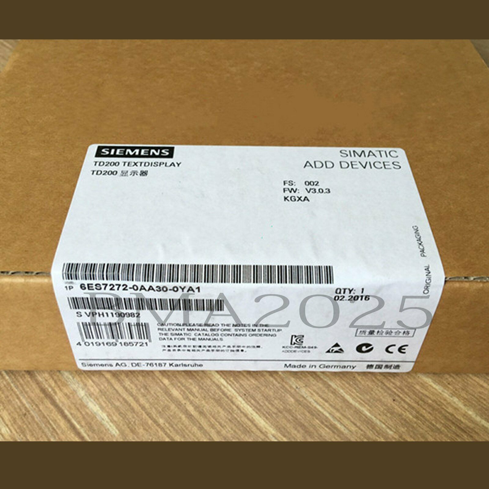 1PC New 6ES7 272-0AA30-0YA1 6ES7272-0AA30-0YA1 1year warranty DHL free Ship SM9T