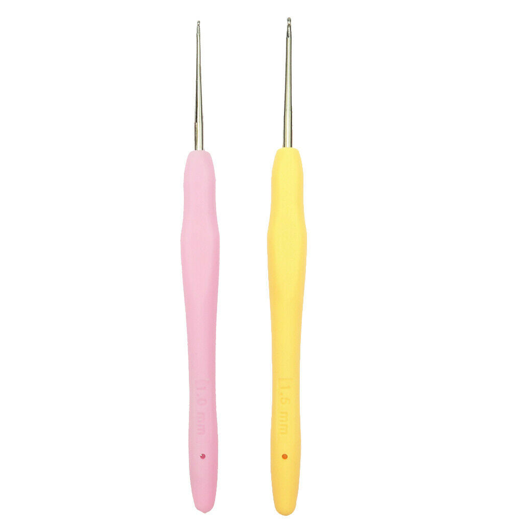 2 Units Crochet Hook Stainless Steel Pin Sewing Pins Pasadro 1.0mm 1.5mm