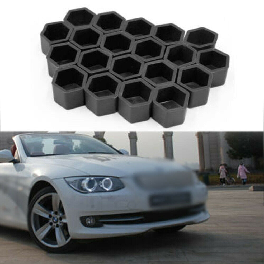 20Pcs 19mm Car Wheel Nut Lug Dust Cover Cap Protector Hub Screw Rim Removal Tool