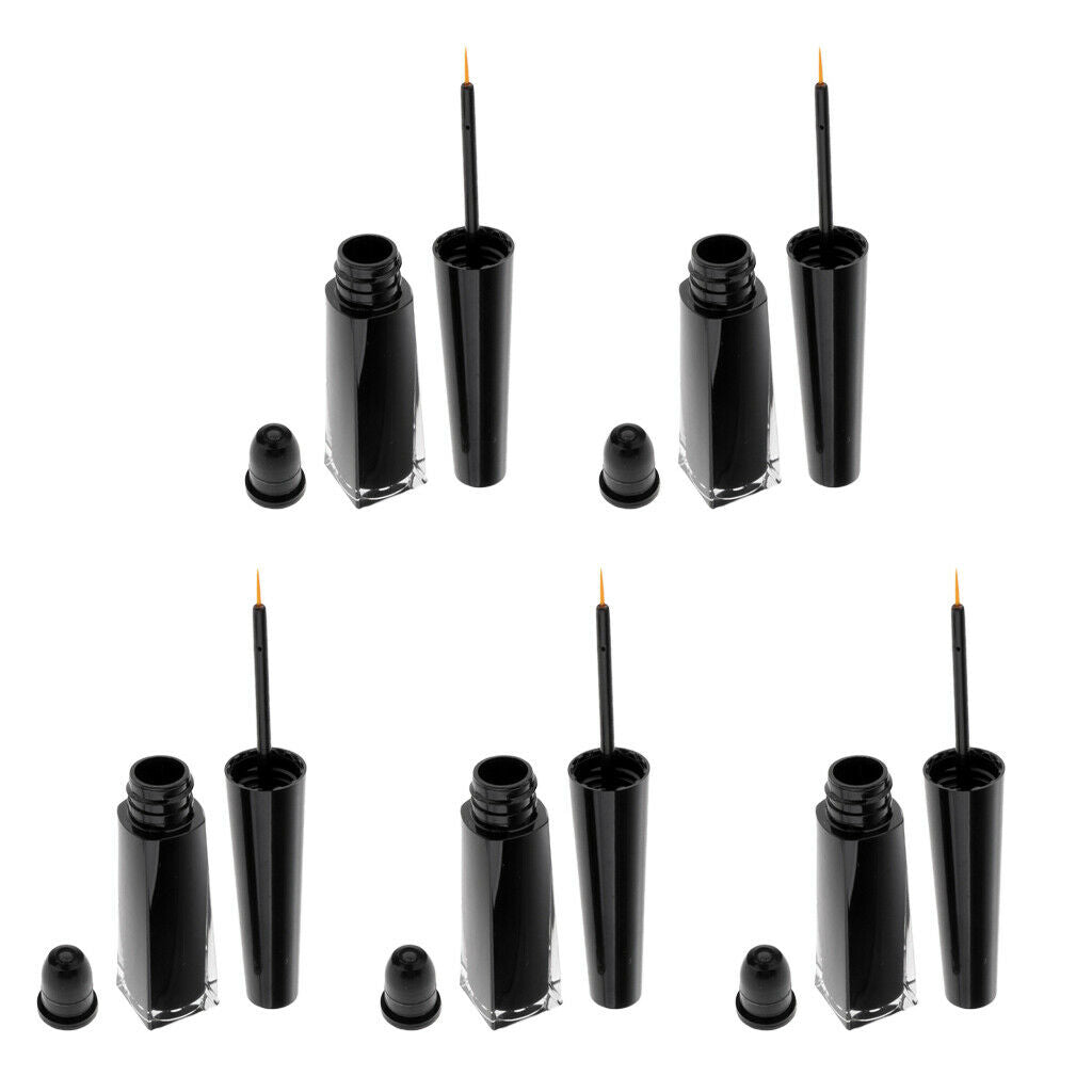 5 Pieces 3ml Empty Eyelashes Oil Tube Eyeliner Vials Glue Bottles for Makeup