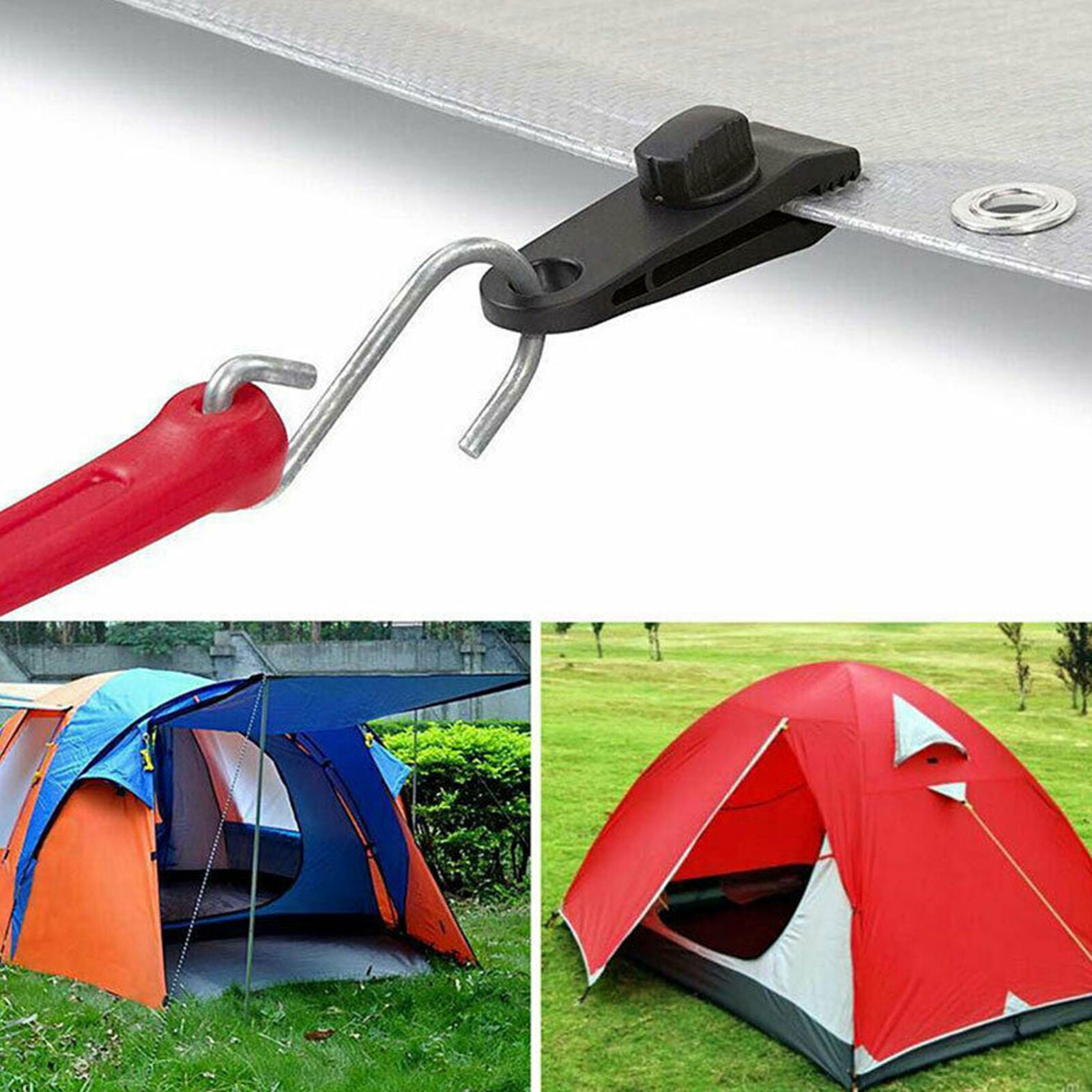 For Camping Tarps Tent Clips Awning Clamp Buckle Holder Cloth Cover Clamp