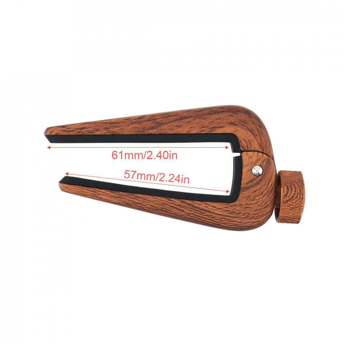 Wood Grain Adjustable Zinc Alloy Capo for Acoustic Classical Guitar & Uklele