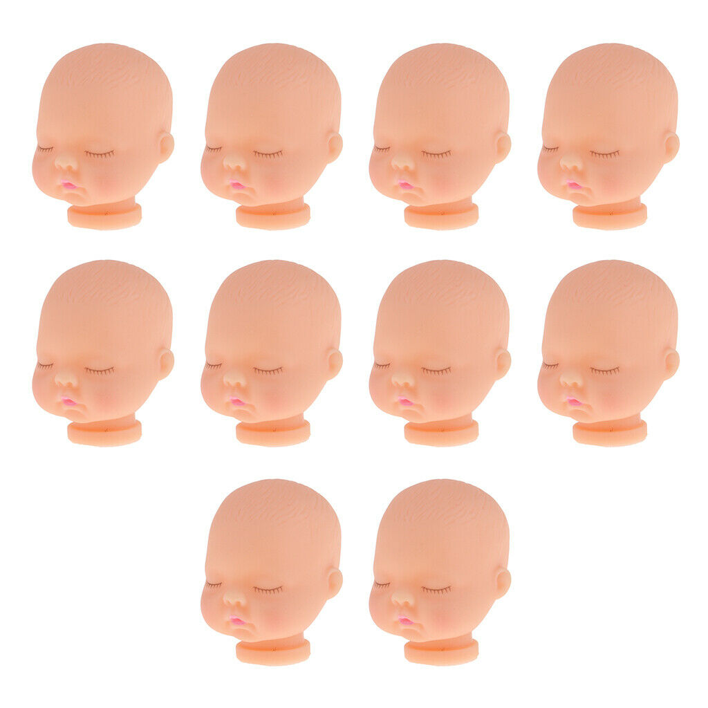 40 lot Cute Sleeping Baby Bald Head Sculpt Accs Custom Parts Simulation
