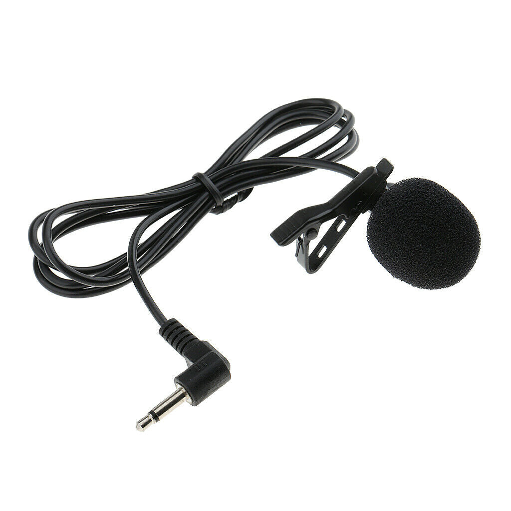 2pcs Clip-on Microphone 3.5mm Right Angle for Mobile Computer Wifi Cable Wire