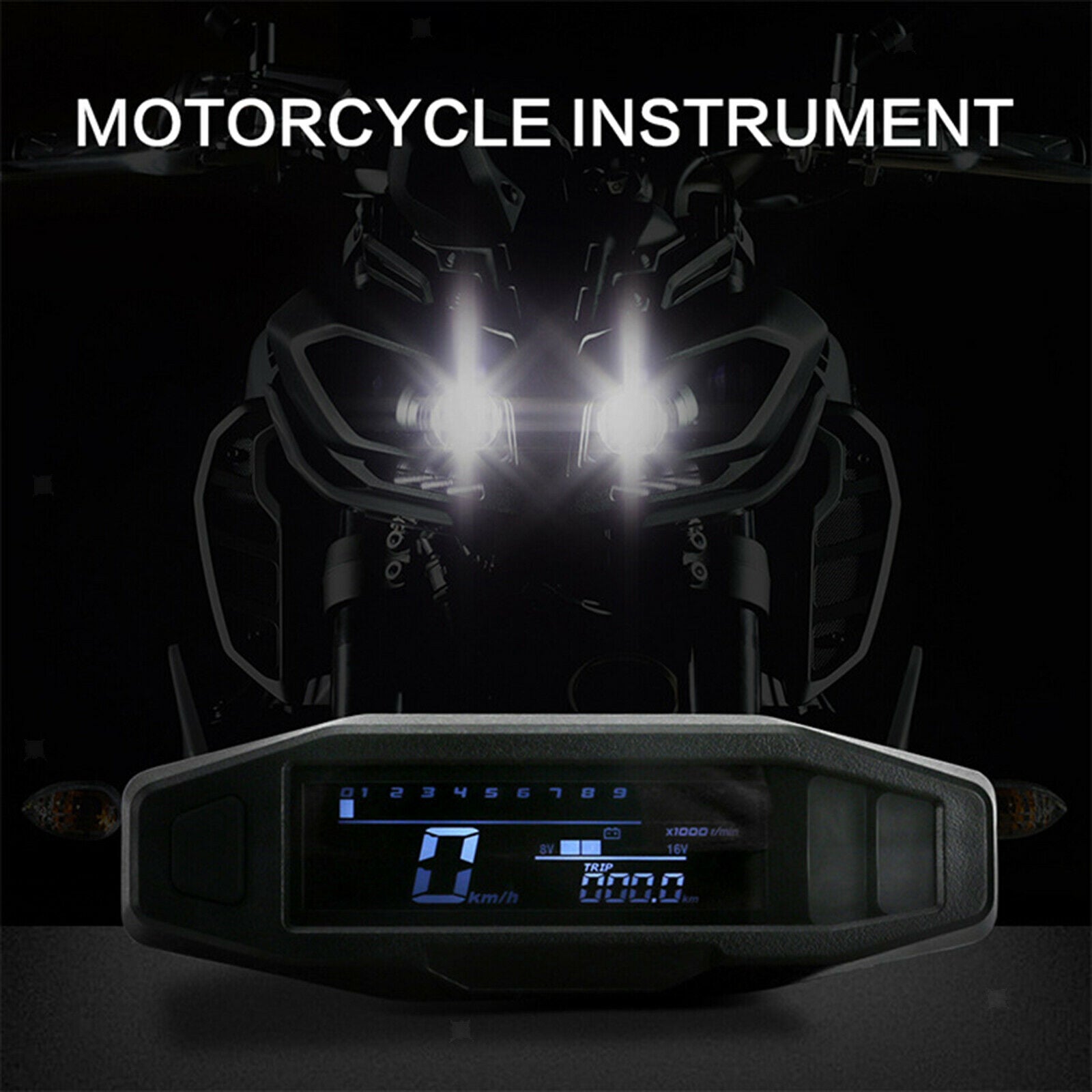 Universal Motorcycle RPM Motorcycle Meter 0~199km/H Without sensor