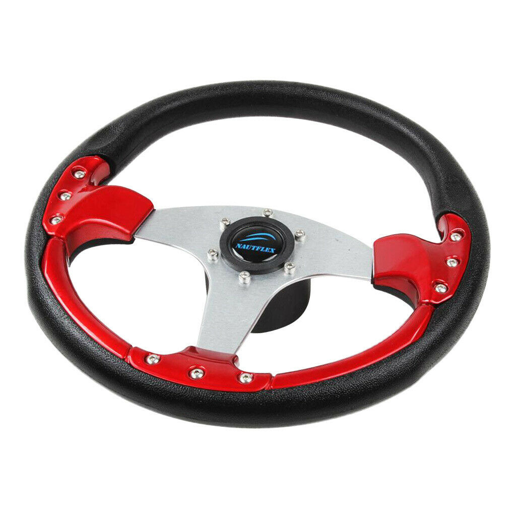 Universal Aluminum Alloy 3 Spoke 3/4" Marine Yacht Pontoon Steering Wheel
