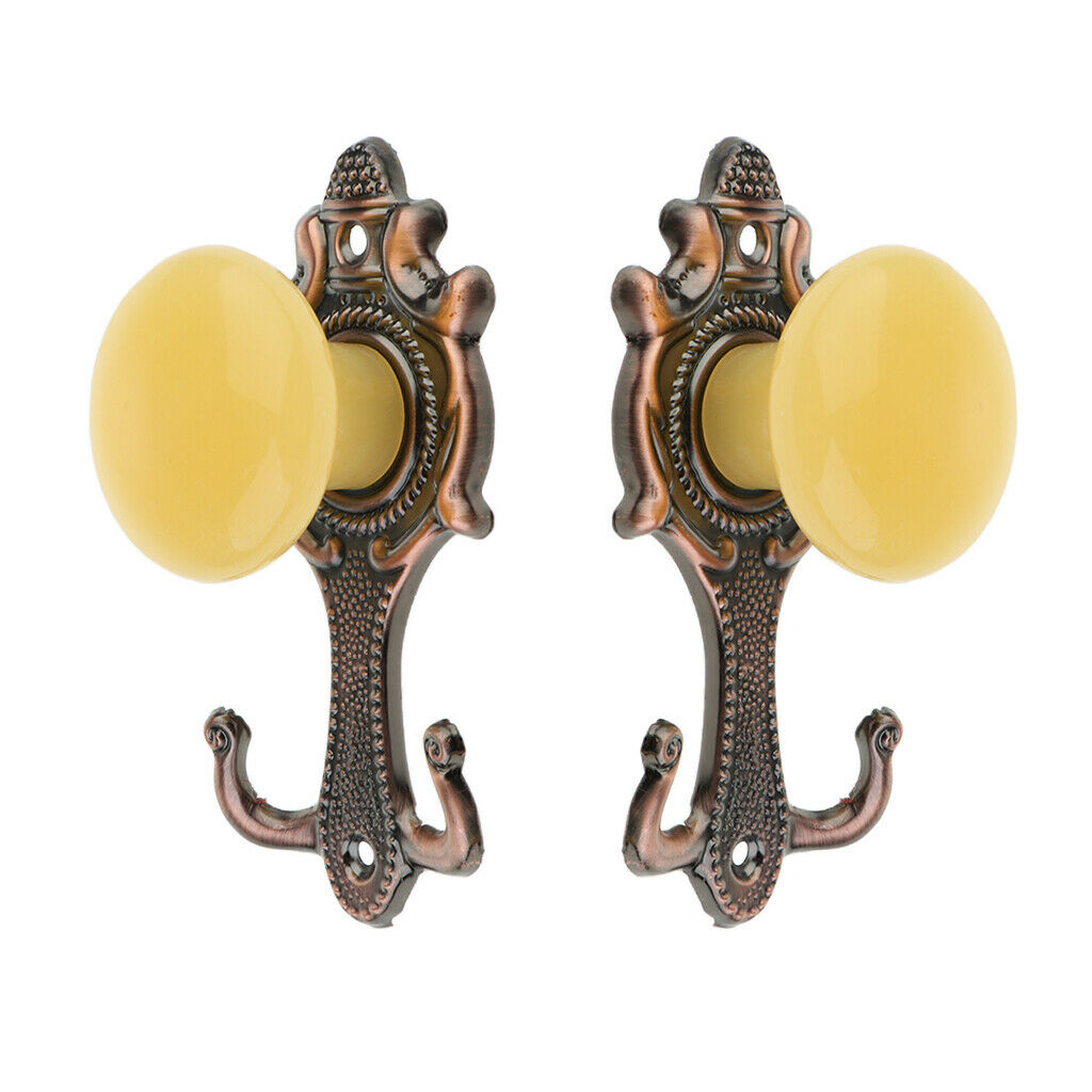 2 Pcs Alloy Curtain Wall Hook Drapery Tieback Decor,2 Colors Optional Bronze