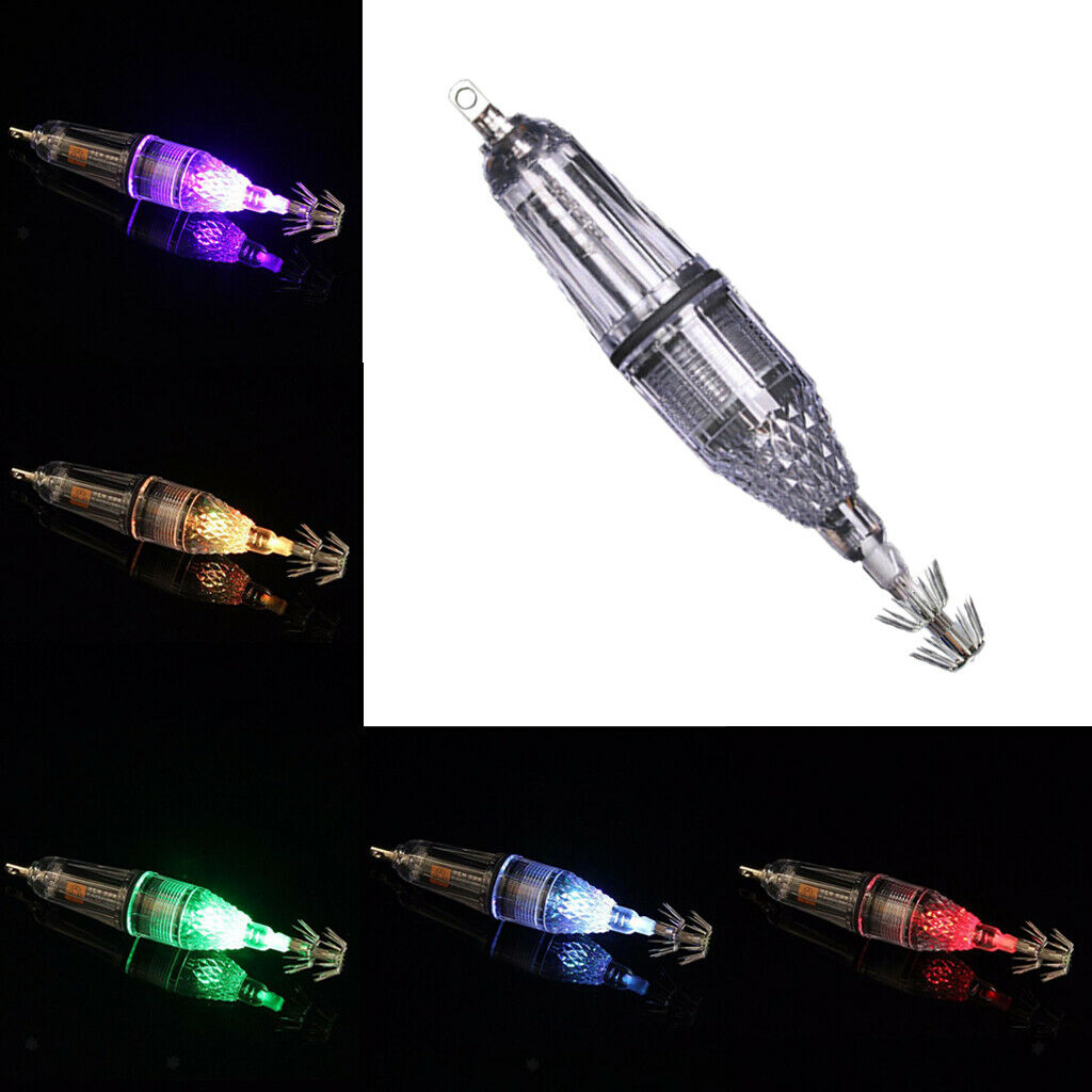 2X Luminous Octopus Squid Jig Hook 12cm Saltwater Fishing Lure Bait Red