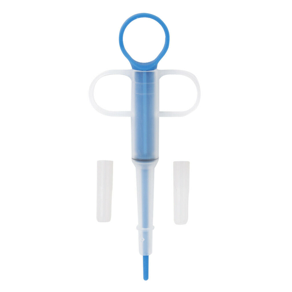 2pcs Dog Cat Capsule Tablet Grip Tip Pill Gun Syringe Aid Piller Pusher Doser