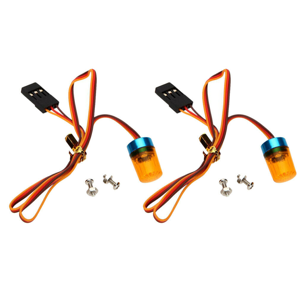 Universal RC Rotating LED Police Flashing Light for RC Car Crawler Yellow