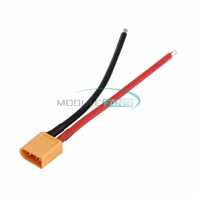 2PCS XT60 Connector Male and Female W/ Housing 10CM Silicon Wire 14AWG Cable