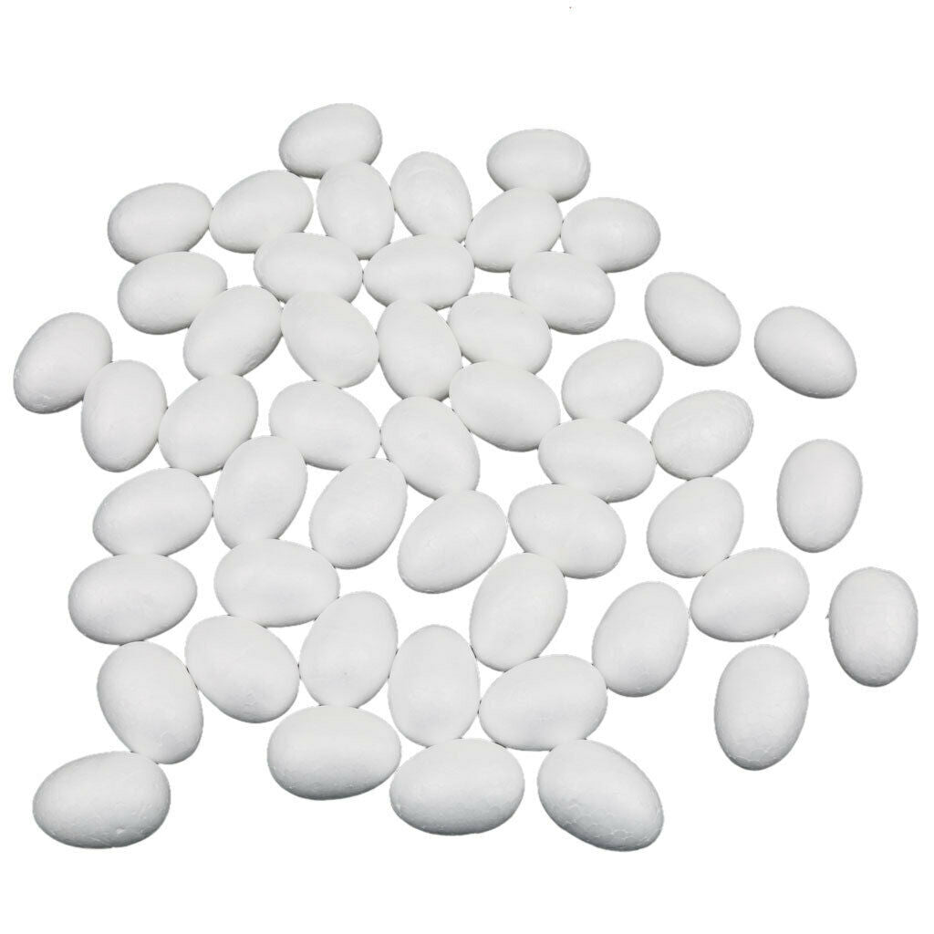50Pcs White Shaped Polystyrene Foam Modelling Handmade for Christmas Easter