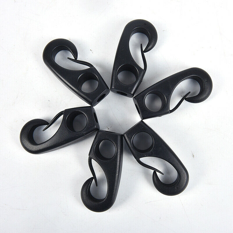 6Pcs Nylon Cord Rope Clip Hook for Kayak Bungee Rope Line Rowing Boat Hoo.l8