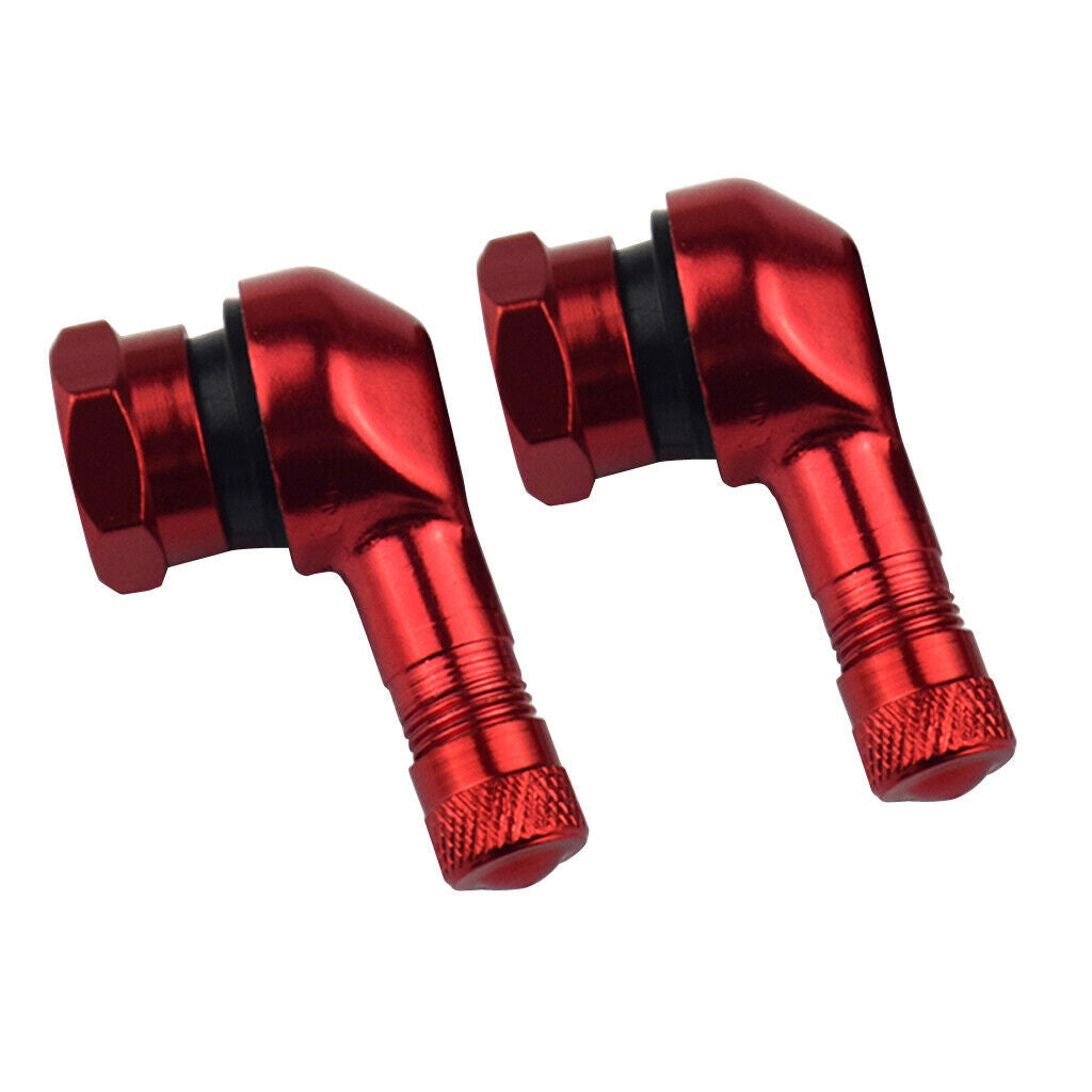 6 Pieces Aluminum Motorcycle 11.3mm Tire Wheel Stem Valve   90° Angled