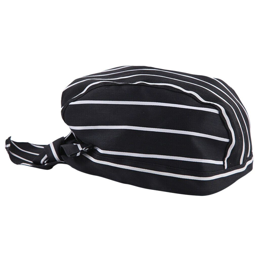2 Pieces Unisex Catering Chef's Headwrap Bandana Hat Head Do Tied Caps