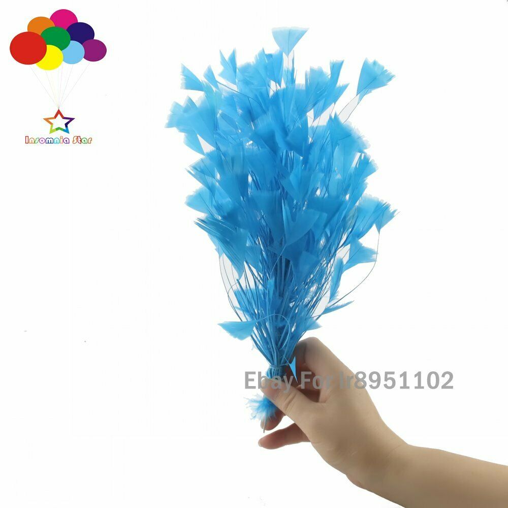 lake blue 1Pcs 30CM Turkey Feathers for DIY Jewelry Wedding Party Decor Corsages