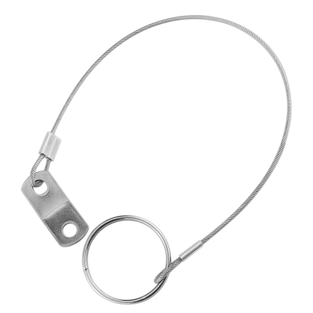 2pcs 316 Stainless Steel Quick Release Pin Lanyard for Boat Deck Hinge 150mm