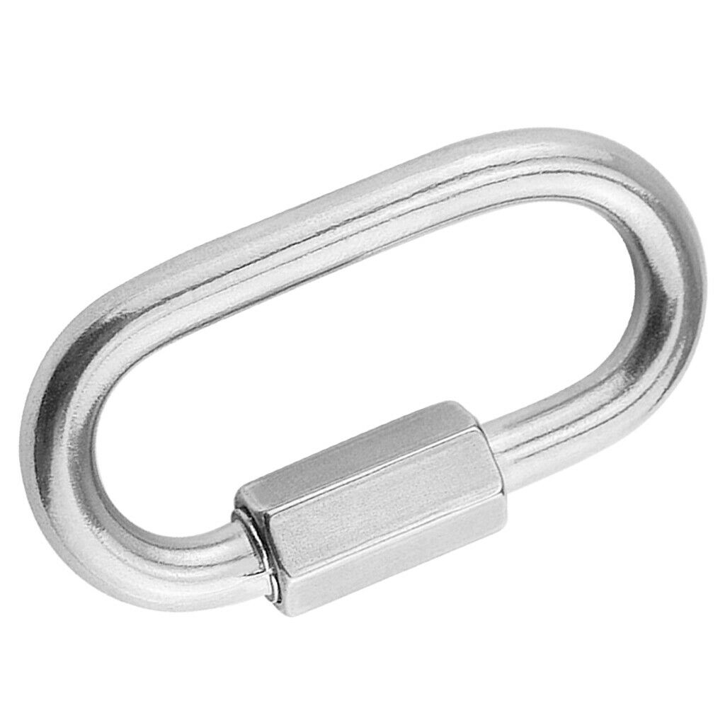 5Pcs Portable Multifunctional 304 Stainless Steel Carabiner Screw Lock Quick